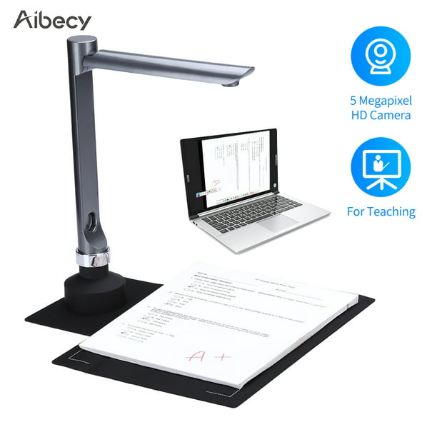 5 Mega-Pixel Document Camera Scanning Size A4 for Teachers Max High Speed Led Fill Light Office & Library USB Classroom 